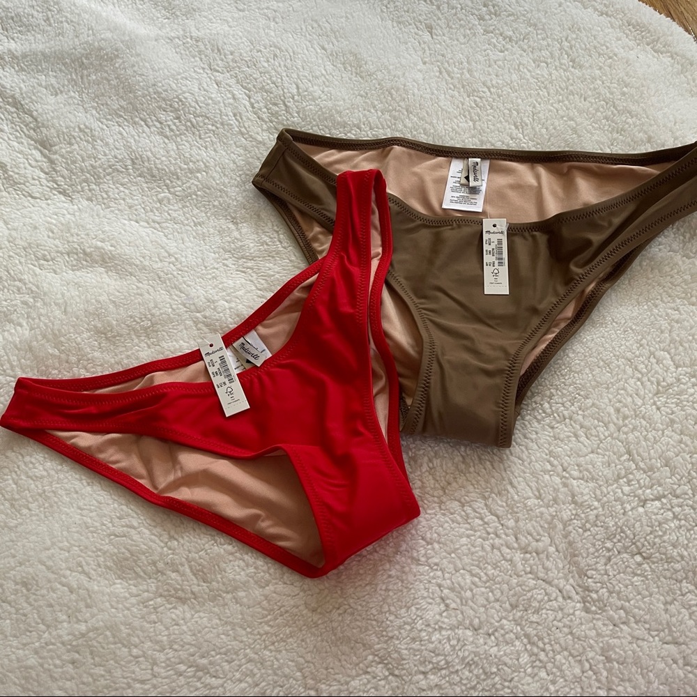 Madewell two pack bikini bottom